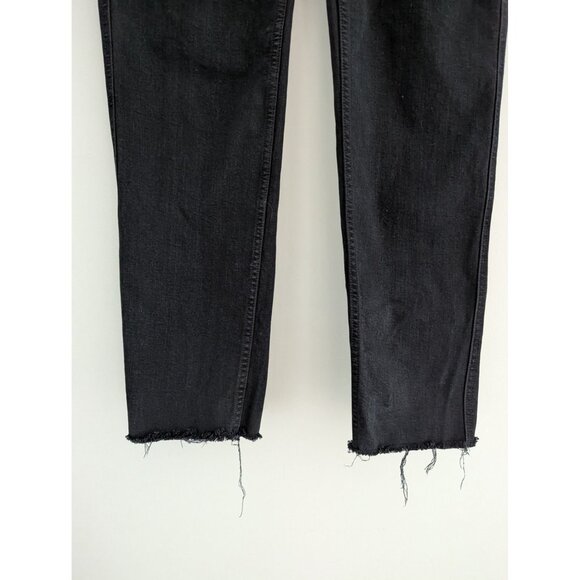 Free People We The Free CRVY Black Straight Leg Denim Jeans Size 6 - Picture 3 of 8